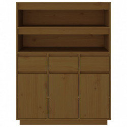 Highboard Honigbraun 89x40x116,5 cm Massivholz Kiefer