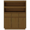 Highboard Honigbraun 89x40x116,5 cm Massivholz Kiefer