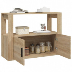 Sideboard Sonoma-Eiche 80x30x60 cm Holzwerkstoff