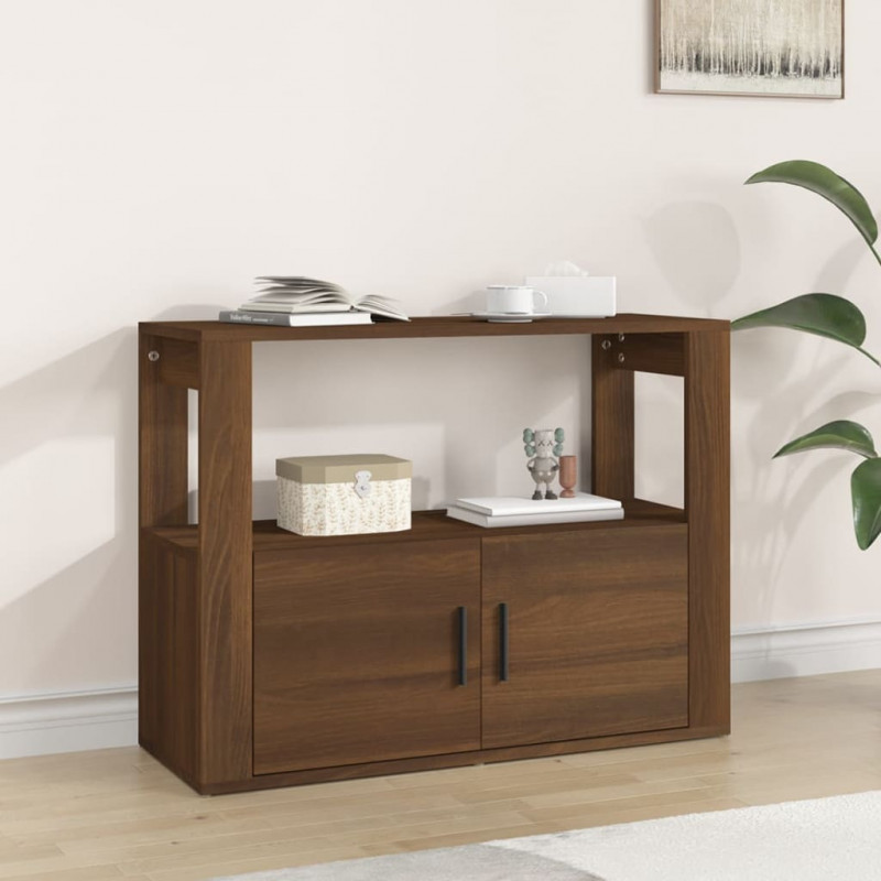 Sideboard Braun Eichen-Optik 80x30x60 cm Holzwerkstoff