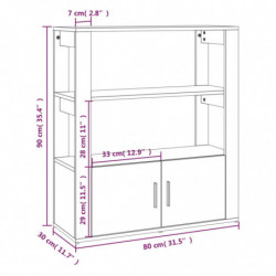 Sideboard Weiß 80x30x90 cm Holzwerkstoff