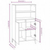 Highboard Sonoma-Eiche 60x36x110 cm Holzwerkstoff