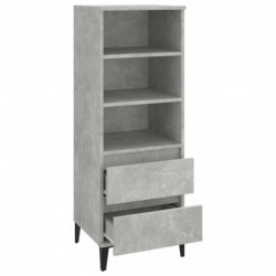 Highboard Betongrau 40x36x110 cm Holzwerkstoff