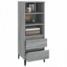 Highboard Grau Sonoma 40x36x110 cm Holzwerkstoff