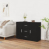 Sideboard Schwarz 91x29,5x65 cm Holzwerkstoff