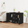 Sideboard Schwarz 91x29,5x65 cm Holzwerkstoff