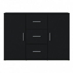 Sideboard Schwarz 91x29,5x65 cm Holzwerkstoff