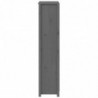Highboard Grau 80x35x154 cm Massivholz Kiefer
