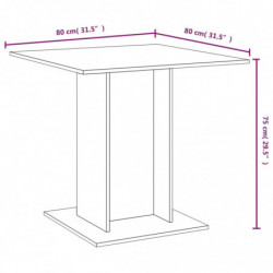 Esstisch Grau Sonoma 80x80x75 cm Holzwerkstoff