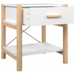 Nachttisch Weiß 42x38x45 cm Holzwerkstoff