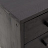Nachttisch Schwarz 36x30x45 cm Massivholz Kiefer Recycelt