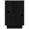 Nachttisch Schwarz 50x34x50 cm Massivholz Kiefer