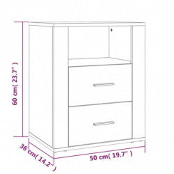 Nachttisch Betongrau 50x36x60 cm Holzwerkstoff