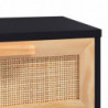 Couchtisch Schwarz 80x40x30 cm Holzwerkstoff Massivholz Kiefer