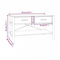 Couchtisch Schwarz 82x48x45 cm Holzwerkstoff