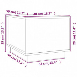 Couchtisch Schwarz 40x50x35 cm Massivholz Kiefer