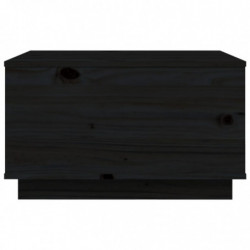 Couchtisch Schwarz 60x50x35 cm Massivholz Kiefer