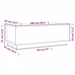 Couchtisch 100x50x35 cm Massivholz Kiefer