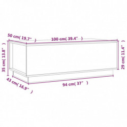 Couchtisch Honigbraun 100x50x35 cm Massivholz Kiefer