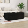 Couchtisch Schwarz 100x50x35 cm Massivholz Kiefer