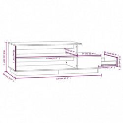 Couchtisch 120x50x40,5 cm Massivholz Kiefer