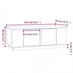 Couchtisch Weiß 110x50x40 cm Massivholz Kiefer