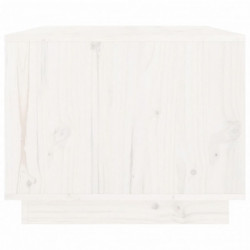 Couchtisch Weiß 80x50x40 cm Massivholz Kiefer
