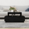 Couchtisch Schwarz 80x55x40,5 cm Massivholz Kiefer