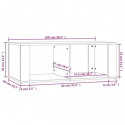 Couchtisch Sonoma-Eiche 100x50x36 cm Holzwerkstoff