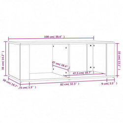 Couchtisch Grau Sonoma 100x50x36 cm Holzwerkstoff