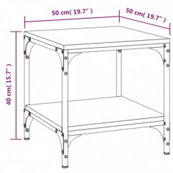 Couchtisch Schwarz 50x50x40 cm Holzwerkstoff