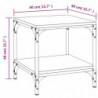 Beistelltisch Braun Eichen-Optik 40x40x40 cm Holzwerkstoff