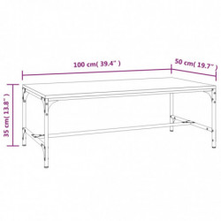 Couchtisch Braun Eichen-Optik 100x50x35 cm Holzwerkstoff