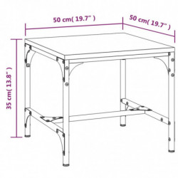 Couchtisch Grau Sonoma 50x50x35 cm Holzwerkstoff