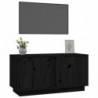 TV-Schrank Schwarz 80x35x40,5 cm Massivholz Kiefer