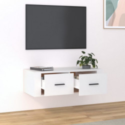 TV-Wandschrank Weiß 80x36x25 cm Holzwerkstoff