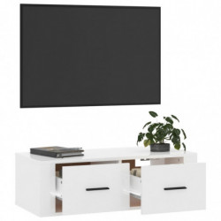 TV-Wandschrank Hochglanz-Weiß 80x36x25 cm Holzwerkstoff