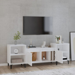TV-Schrank Hochglanz-Weiß 160x35x55 cm Holzwerkstoff