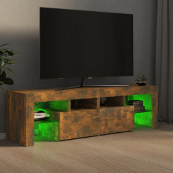 TV-Schrank mit LED-Leuchten Räuchereiche 140x36,5x40 cm