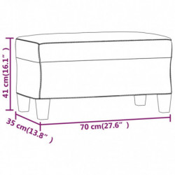 Sitzbank Braun 70x35x41 cm Kunstleder