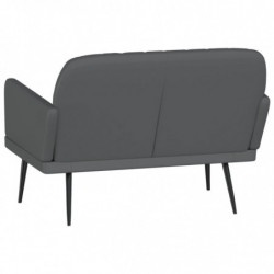 Sitzbank Grau 107x80x81 cm Kunstleder