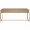 Sitzbank Beige 110x36x45 cm Samt