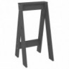 Hocker 2 Stk. Grau 40x40x75 cm Massivholz Kiefer