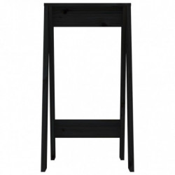 Hocker 2 Stk. Schwarz 40x40x75 cm Massivholz Kiefer