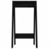 Hocker 2 Stk. Schwarz 40x40x75 cm Massivholz Kiefer