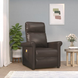 Massagesessel Braun Kunstleder