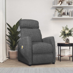 Massagesessel mit Aufstehhilfe Dunkelgrau Stoff