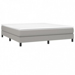 Boxspringbett Hellgrau 180x200 cm Stoff