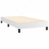 Boxspringbett Weiß 80x200 cm Kunstleder