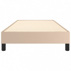 Boxspringbett Cappuccino-Braun 90x200 cm Kunstleder